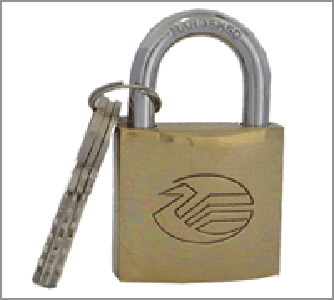 Thick Gloss Brass Padlock